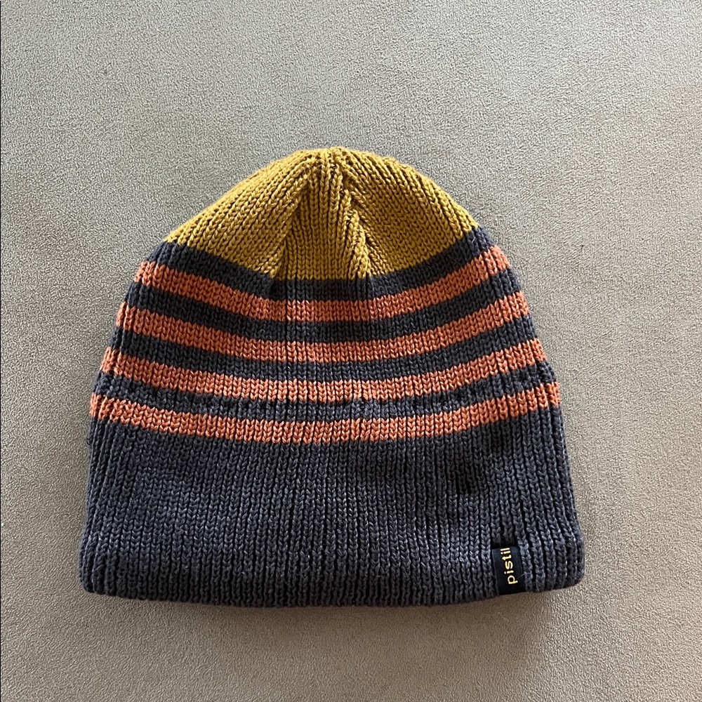 Pistil Charcoal Beanie with Stripes